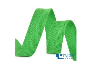 Лента киперная 10 мм хлопок 2,5 г/см, арт.TBY.CT10239, цв.F239 зеленый, уп. 50 м