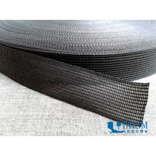 Тесьма окантовочная вязаная 23 мм, темно серый (142), 2,8 г/м, 100 м