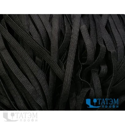 Резинка 6 мм, вязаная, басмы 100 м, черная