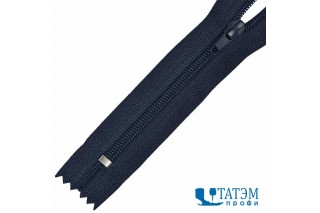 Молния спираль брючная Т-4, 20 см, 14,7 г/м, автомат, синяя, КНР