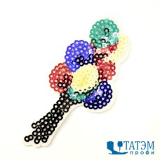 Термоаппликация с пайетками 3,7 х 8,0 см 