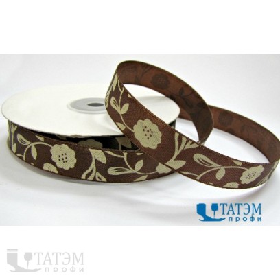 Лента декор. атласная с рис.