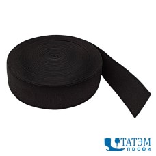 Резинка 50 мм, тканая, арт. РТ-50/ЛТ-50, рулон 20 м, черная