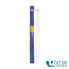 Спицы прямые 35 см, диам. 2,5 мм, металл. с огранич.в PVC-чехле