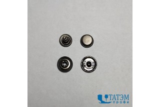 Кнопка 15х15 мм ДЕЛЬТА чер.никель (латунь) упак 720 шт