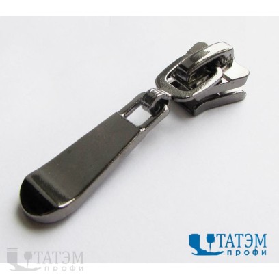 Бегунок для металла Т-8, декор М-41, никель, черный никель, упак. 100 шт