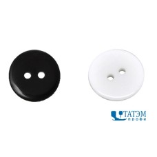 Пуговица 15 мм, №24: белые, черные, 2 отвер, упак. 5000 шт, Турция