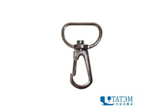 Карабин для сумок 20 мм, никель, темн.никель, оксид, арт. KS-132, упак. 100 шт