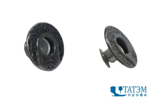 Пуговица джинсовая 20 мм "с отверстием" антик, оксид, никель, черный никель, 100 шт