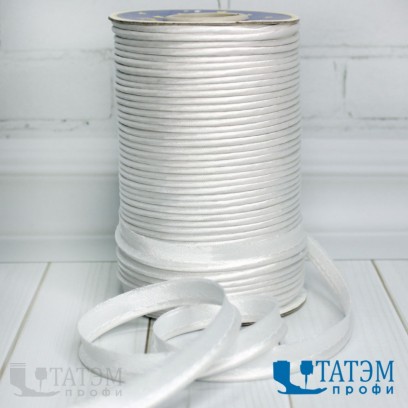 Кант атласный 11 мм (66 м) белый, КНР