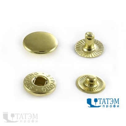 Кнопка 15 мм АЛЬФА золото (латунь) нержавеющая, 720  шт, Турция