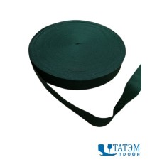 Тесьма окантовочная 32 мм, 3,9 г/м, зеленый темный (152), 100 м