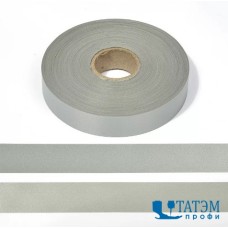 Лента СВ, 25 мм, арт. A102-2M пэ 100% (120cpl), рулон 100 м, серая, КНР