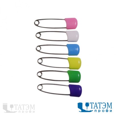 Булавки для постельного белья детские 4 см, арт. 4901, ассорти, уп. 500 шт