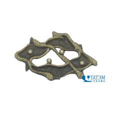 Украшение 55 х 40 мм, латунь (шлиф. бронза), арт. YS 12870, уп 10 шт