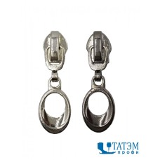 Бегунок для спирали Т-7, декор №2, никель/темн. никель, упак. 100 шт