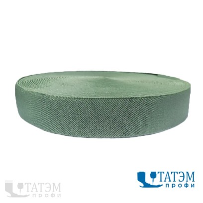 Резинка 40 мм, помочная, хаки, рулон 20 м