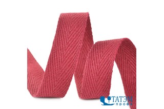 Лента киперная 15 мм хлопок 2,5 г/см, арт.TBY.CT15178, цв.F178 бордовый, уп. 50 м