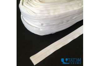 Молния спираль рулонная Т-3 белая, усиленная (с кордом), упак. 400 м