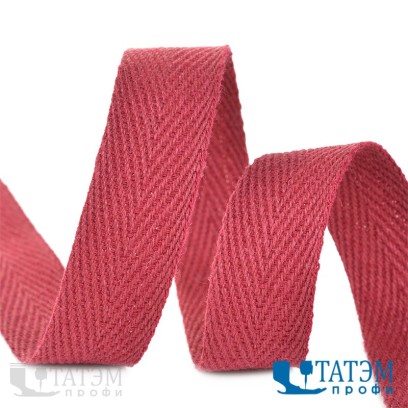 Лента киперная 10 мм хлопок 2,5 г/см, арт.TBY.CT10178, цв.F178 бордовый, уп. 50 м