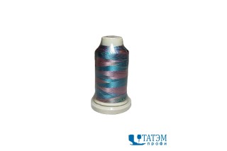 Нитки вышивальные 120 D/2 Rayon (вискоза) мультиколор, цв. 7721, 1000 м, КНР