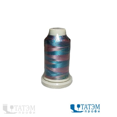 Нитки вышивальные 120 D/2 Rayon (вискоза) мультиколор, цв. 7721, 1000 м, КНР