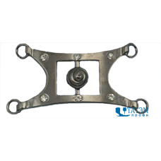 Украшение 55 х 30 мм, оксид (т. никель) со стразами, арт. HP 10453, уп 10 шт