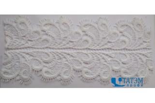 Кружево 80 мм белое (уп = 18,3 м) арт. 6304-0165