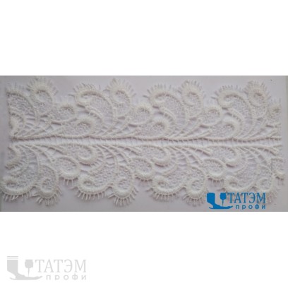 Кружево 80 мм белое (уп = 18,3 м) арт. 6304-0165