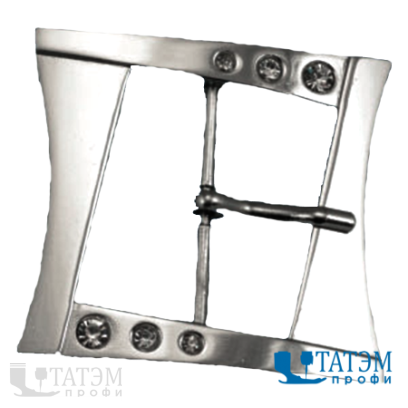 Пряжка 40 мм никель со стразами, арт. HF 956, уп 10 шт