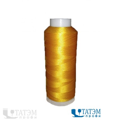 Нитки вышивальные 100% п/э, золото, 5000 м, КНР