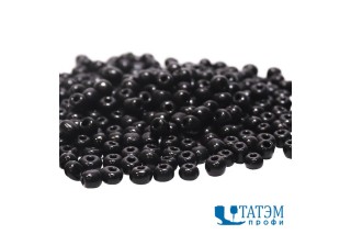 Бисер 12/0 мелкий (450 г) непрозр. блестящий черный