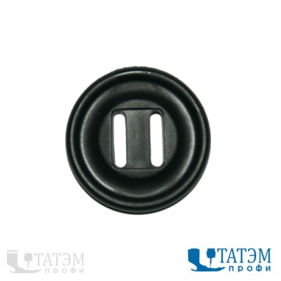 Пуговица 28 мм, "КАНАДА" ПП, черная, 2 прорези, упак. 1000 шт