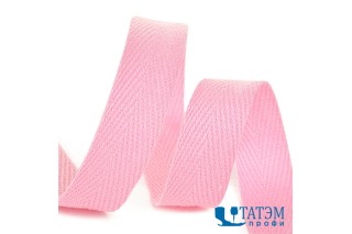 Лента киперная 10 мм хлопок 2,5 г/см, арт.TBY.CT10134, цв.F134 розовый, уп. 50 м