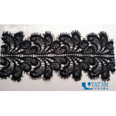 Кружево 80 мм черное (уп = 18,3 м) арт. 6304-0165