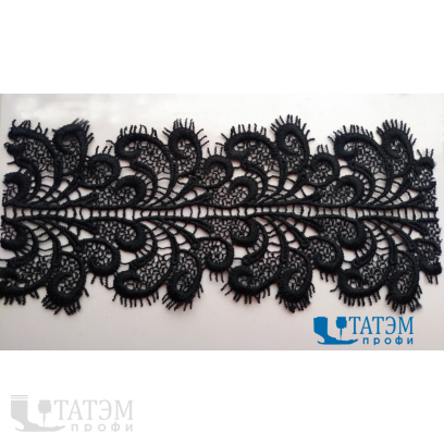 Кружево 80 мм черное (уп = 18,3 м) арт. 6304-0165