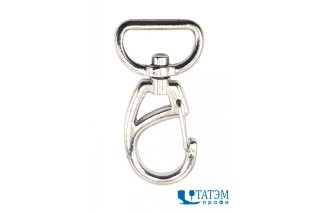 Карабин поворотный 20 х 48 мм металл никель (по 200 шт)