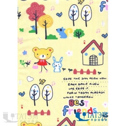 Ткань Тиси 120 г/м2, Фрэндс (арт. №4688) шир. 1,50 м