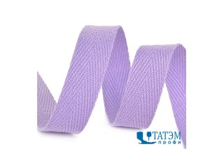 Лента киперная 10 мм хлопок 2,5 г/см, арт.TBY.CT10166, цв.F166 сиреневый, уп. 50 м