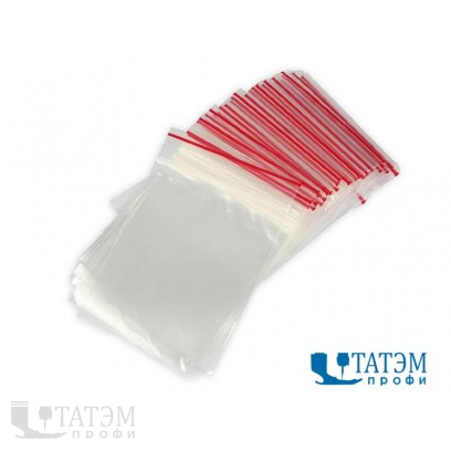 Пакет (гриппер) п/эт, zip-lock 60 х 80 мм, 30 мкм, упак. 100 шт