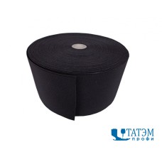 Резинка 100 мм, вязаная, рулон 50 м, черная