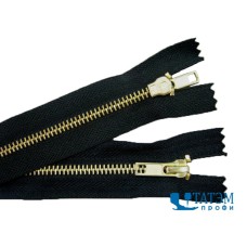 Молния металл Т-4 джинсовая 14 см, латунь, 10 г/м, КНР