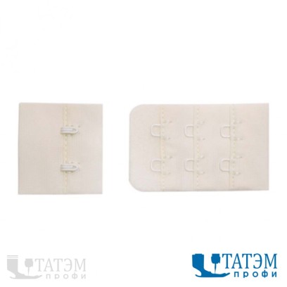 Застежка-крючок д/бюст. 3ряда*2кр*3см айвори (упак 100 шт)