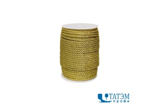 Шнур 5 мм витой золото (50 м)