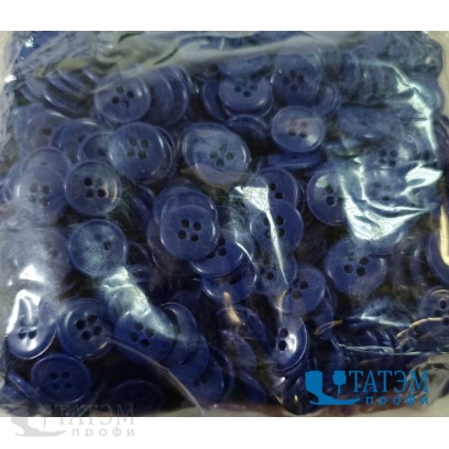 Пуговица 17 мм, ПП василек, 4 отверстия, упак. 1000 шт