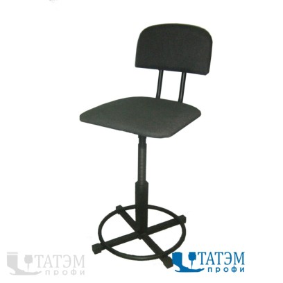 Стул рабочий СШ-1ВН винтовой (ткань серая)