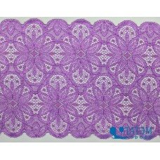 Кружево эластичное 180 мм, сирень, уп. 10 ярд