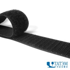 Лента контактная 40 мм, черная, рулон 25 м