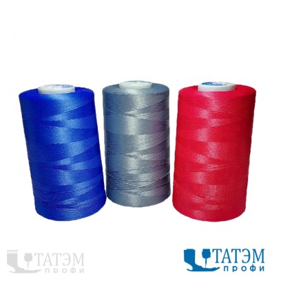 Нитки T-Plus, №120 (200 denier-некрученая), 7500 м, Ozen Iplik, Турция, цветная