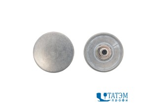 Пуговица джинсовая 17 мм "Гладкая" антик, оксид, черный никель, упак. 1000 шт 